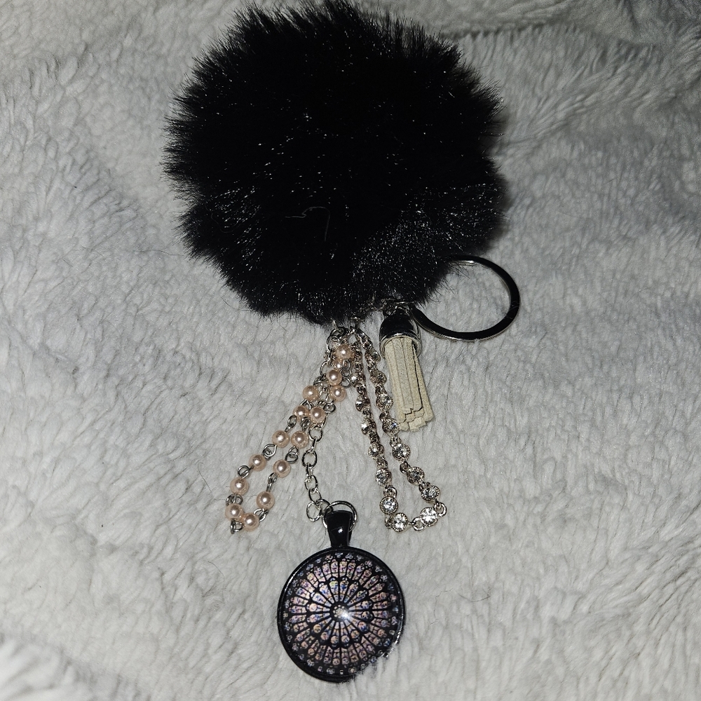 Unique Handmade Purse Bag  Charm/keychain  Vintage costume‎ jewelry pendant